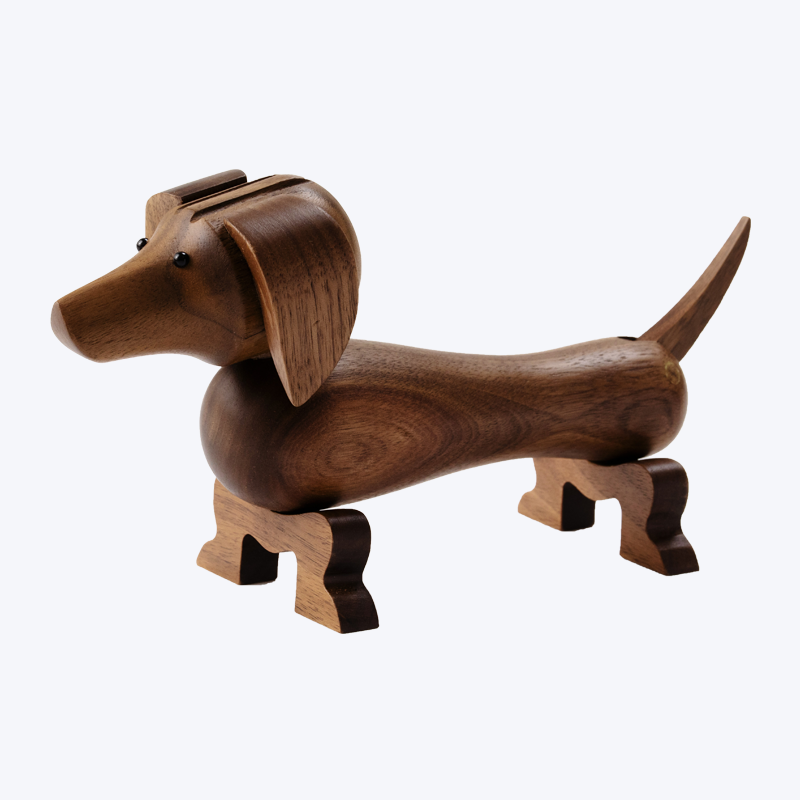 Creative Design Wooden Dachshund Dog Home Craft Decoration